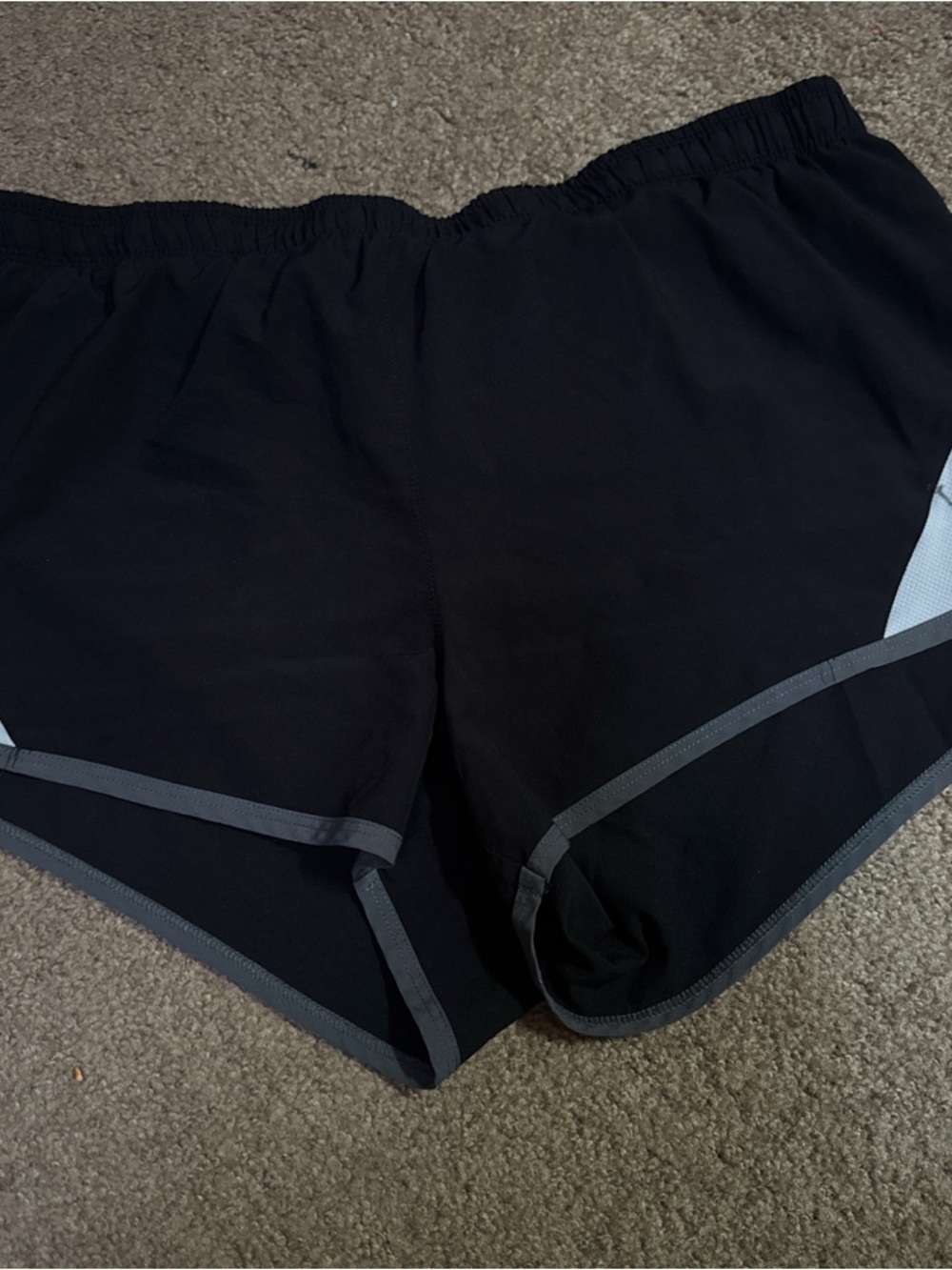 Puma Black Athletic Shorts with Gray Trim